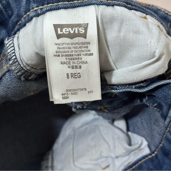 Levi’s Kids Girls Denim 701 Super Skinny Jeans Star Print size 8. - Picture 5 of 9